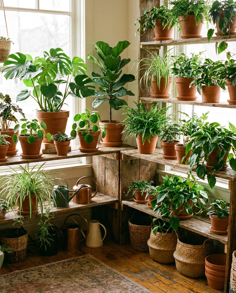 Kamerplanten in de winkel